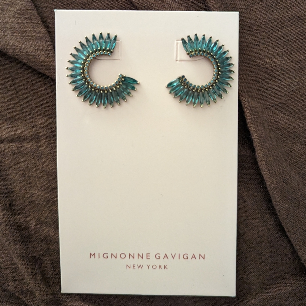 Mignonne Gavigan Crystal Madeline Hoop Earrings